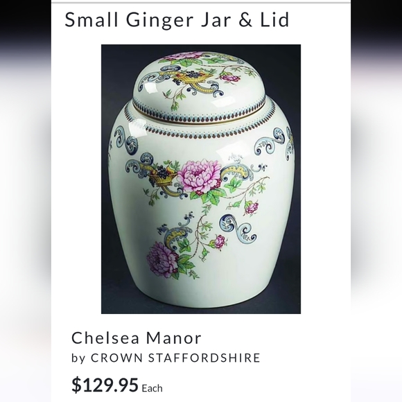 Gorgeous "Chelsea Manor" ginger jar by Crown Staffordshire - Picture 12 of 12